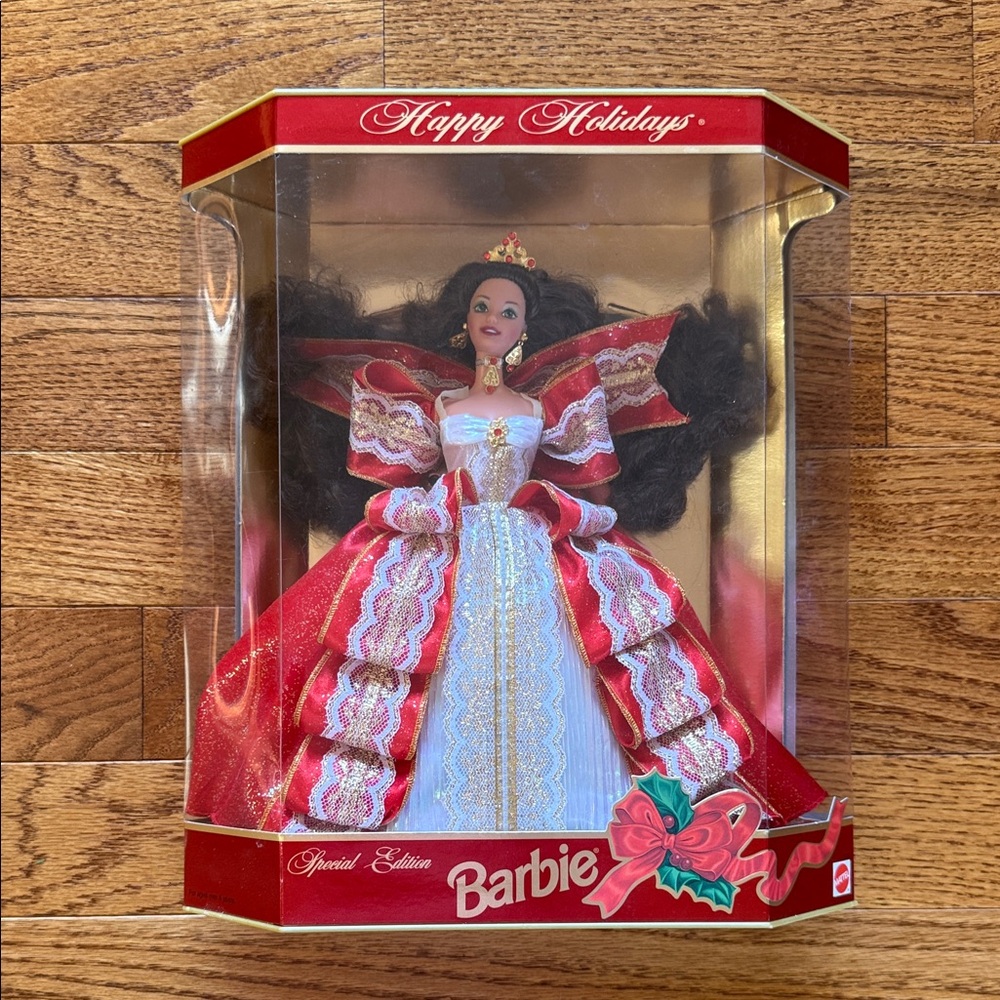 Barbie 1997 Special Edition Happy Holidays Doll (Brunette)